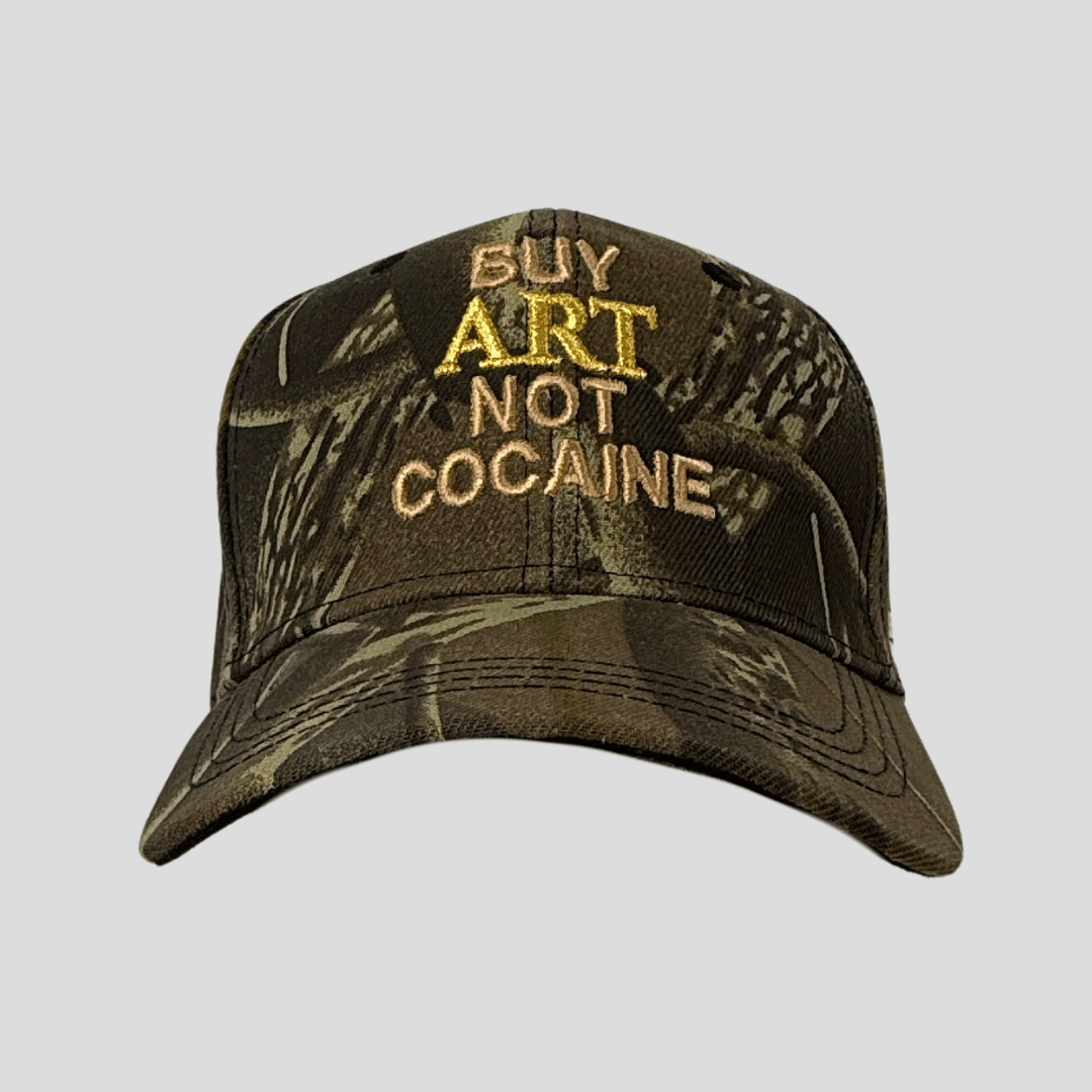 Buy Art Not Cocaine Trucker Hat – Camo