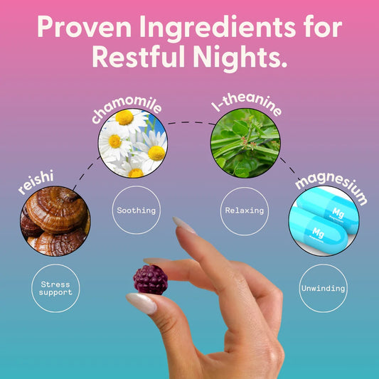 SuperMush – Daily Sleep Gummies (Blue Raspberry)