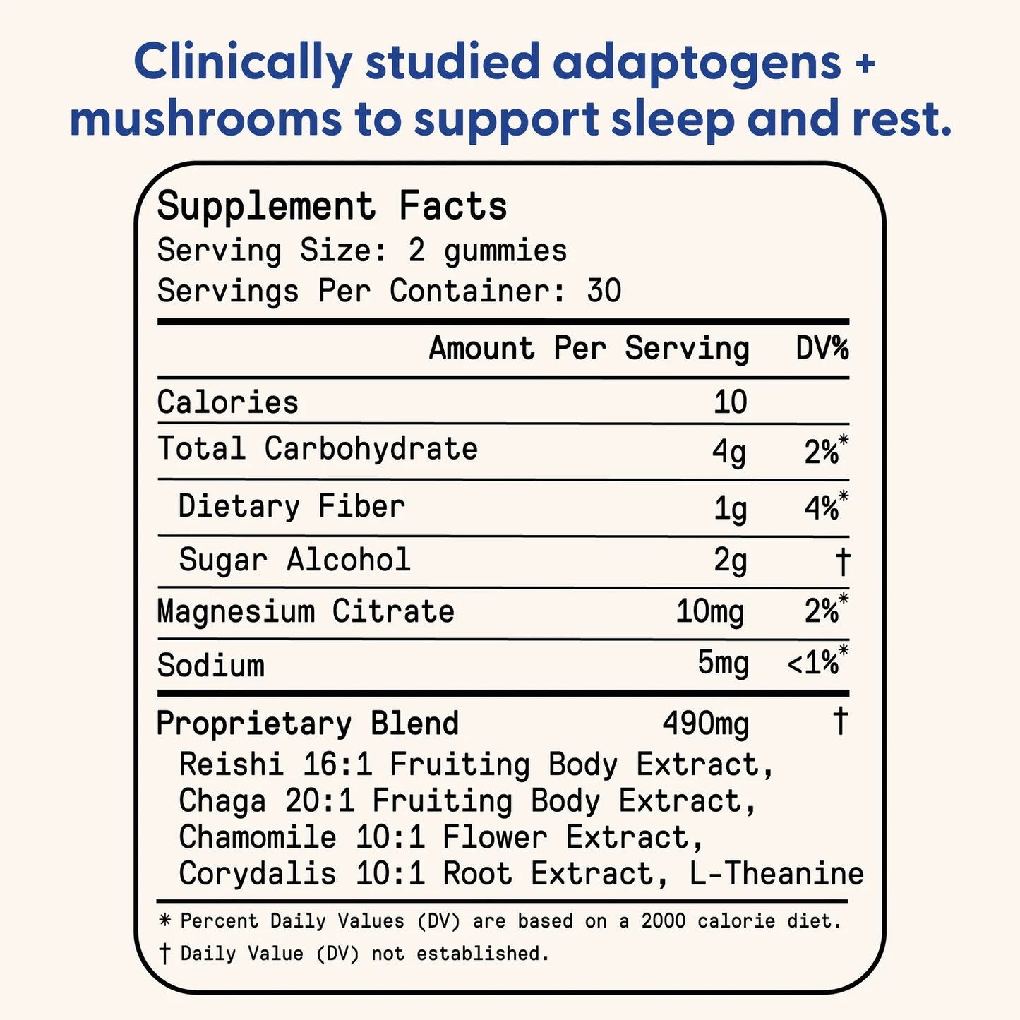 SuperMush – Daily Sleep Gummies (Blue Raspberry)