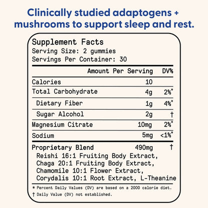 SuperMush – Daily Sleep Gummies (Blue Raspberry)